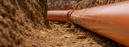 What causes a collapsed sewer line